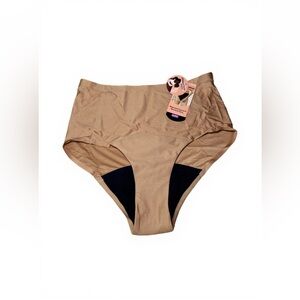 Shapermint Essentials Absorbent Panty High Waist Full Brief Nude‎ 2XL 4XL